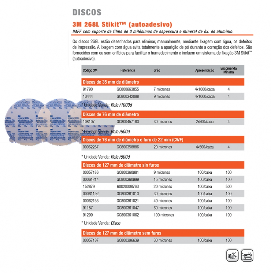 3M 268L Stikit™ (autoadesivo) - Discos