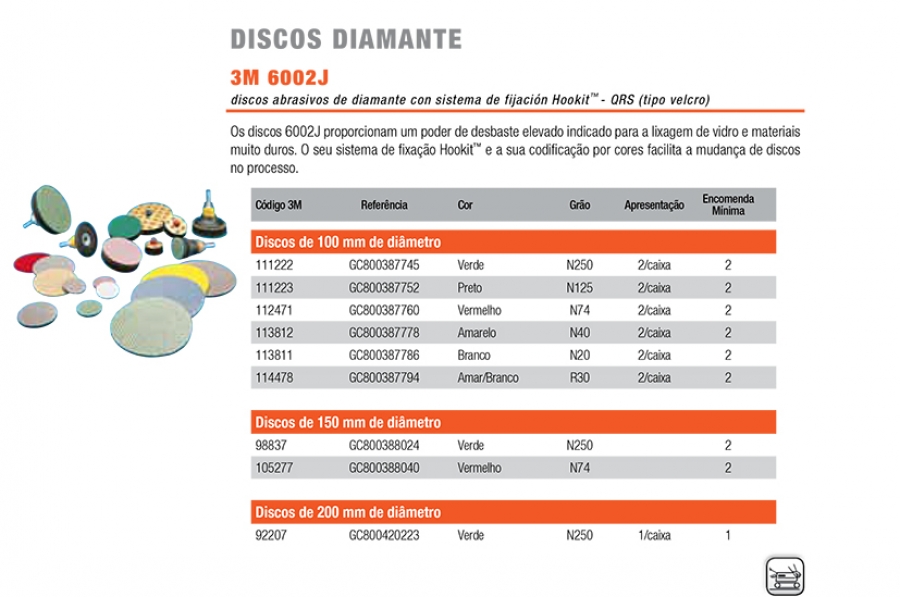 Discos Diamante 3M 6002J