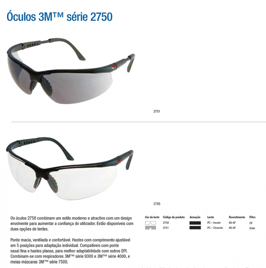 Óculos 3M™ série 2750