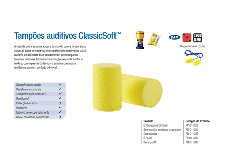 Tampões auditivos ClassicSoft