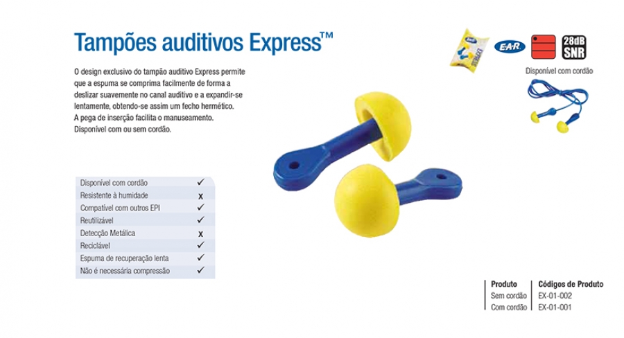 Tampões auditivos Express™