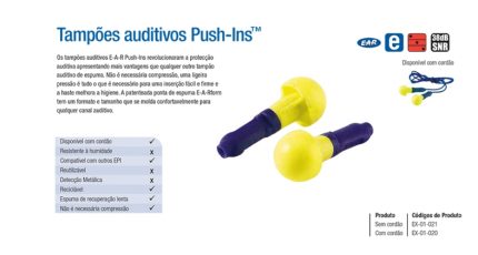 Tampões auditivos Push-Ins™