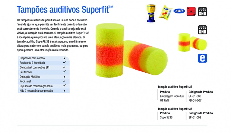 Tampões auditivos Superfit